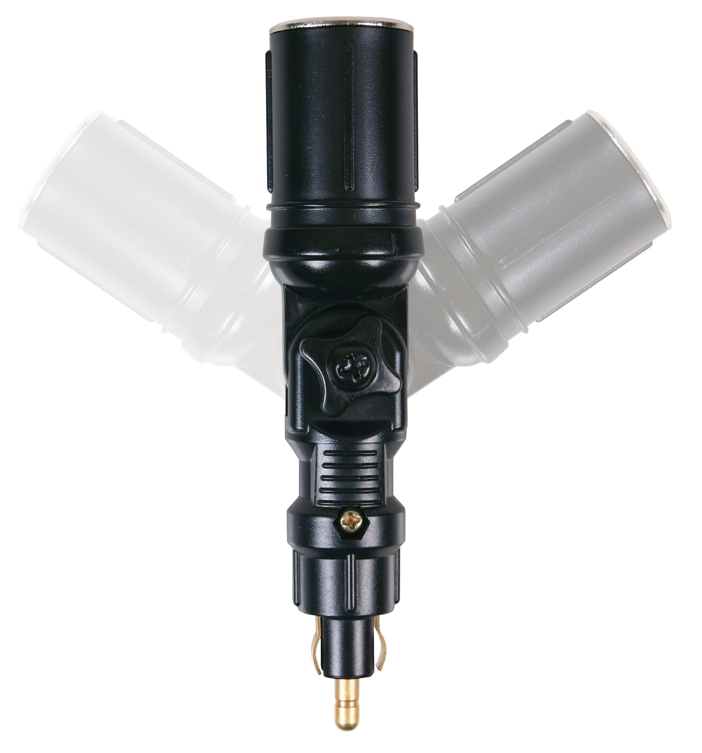 Adaptor priza masina LAMPA LAM39052, 12-24V, intrare mufa DIN, iesire priza standard, articulatie pivotanta la 120 grade