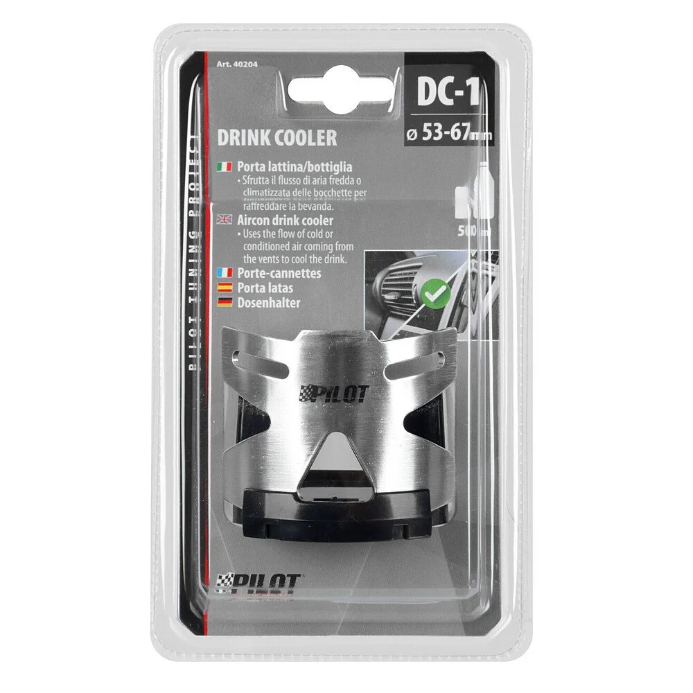 Suport pahar LAMPA LAM40204, montare pe grila de ventilatie, din aluminiu, prindere ajustabila 53-67 mm
