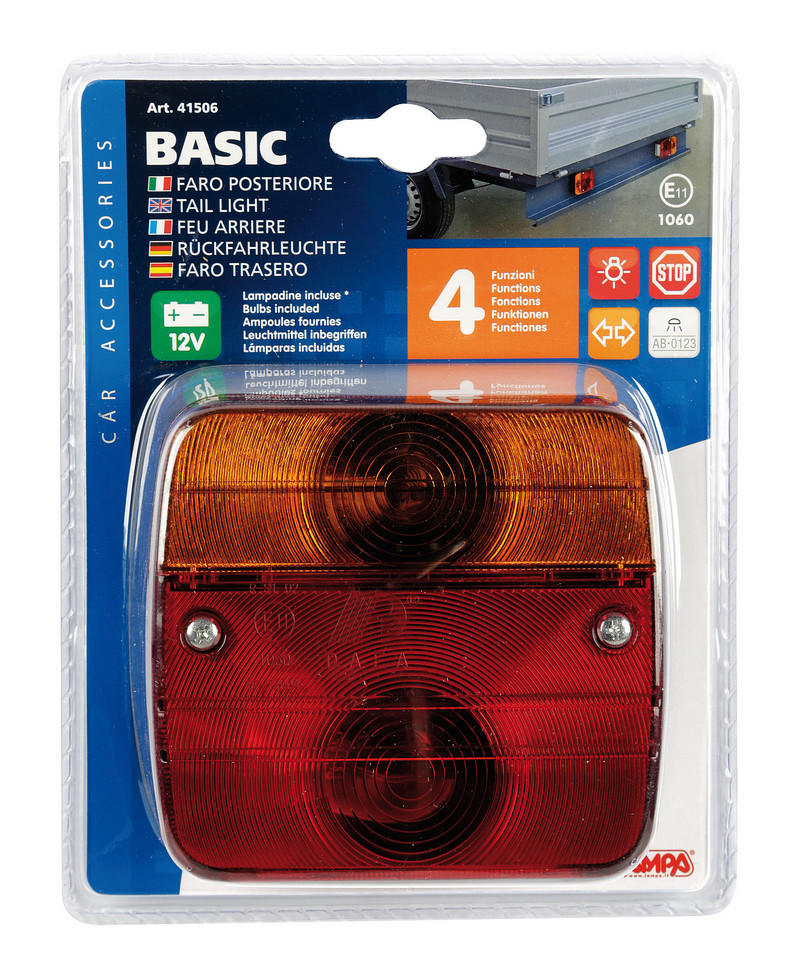 Lumina semnalizare spate LAMPA Basic LAM41506, alimentare 12V, cu 4 functii, becuri incluse P21W, P21/5W