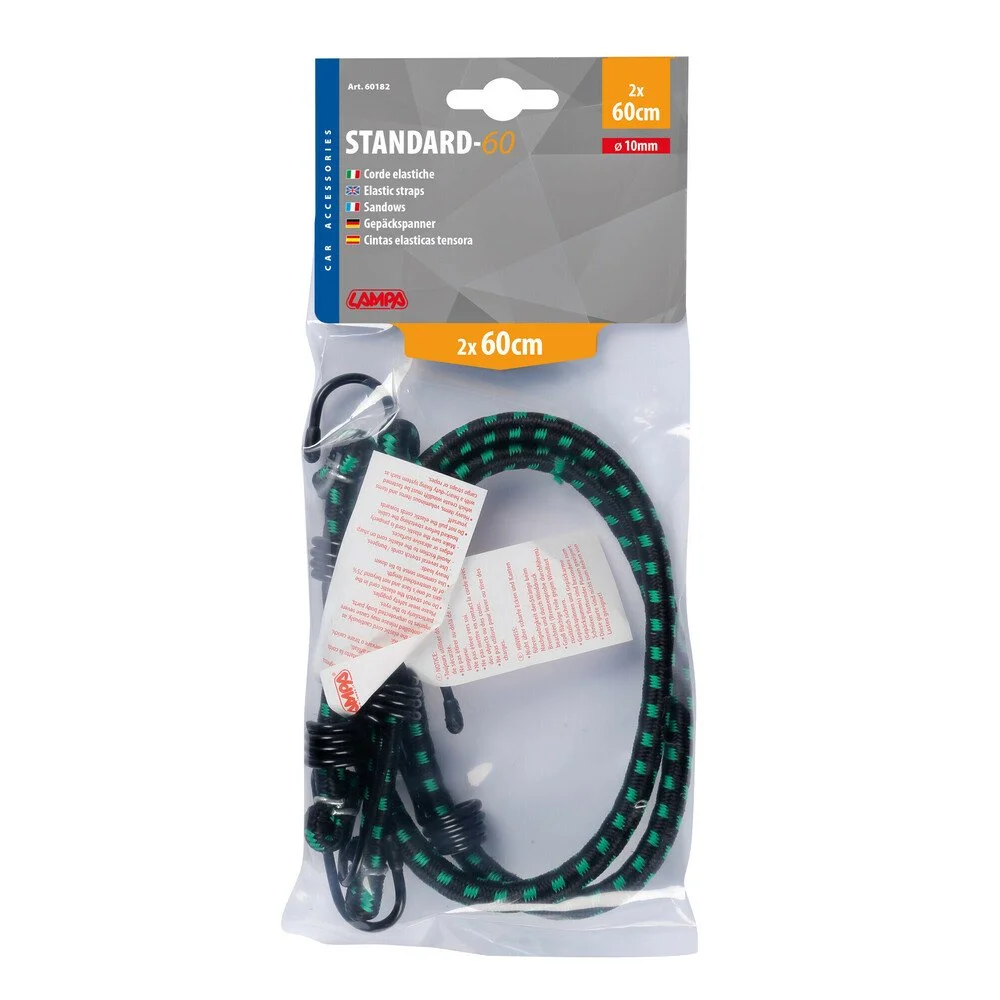 Set 2 corzi elastice standard LAMPA LAM60182, diametru 10 mm, lungime 60 cm