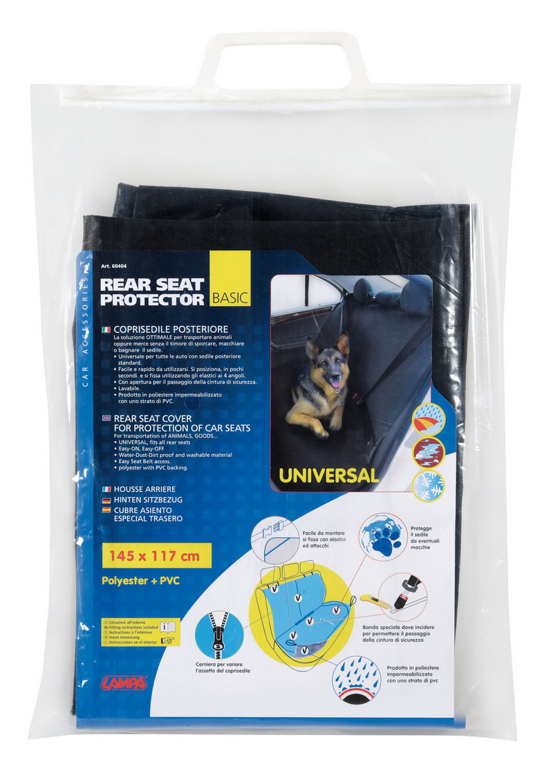 Husa pentru bancheta spate LAMPA LAM60404, pentru protectie murdarie animale, 145 x 117 cm