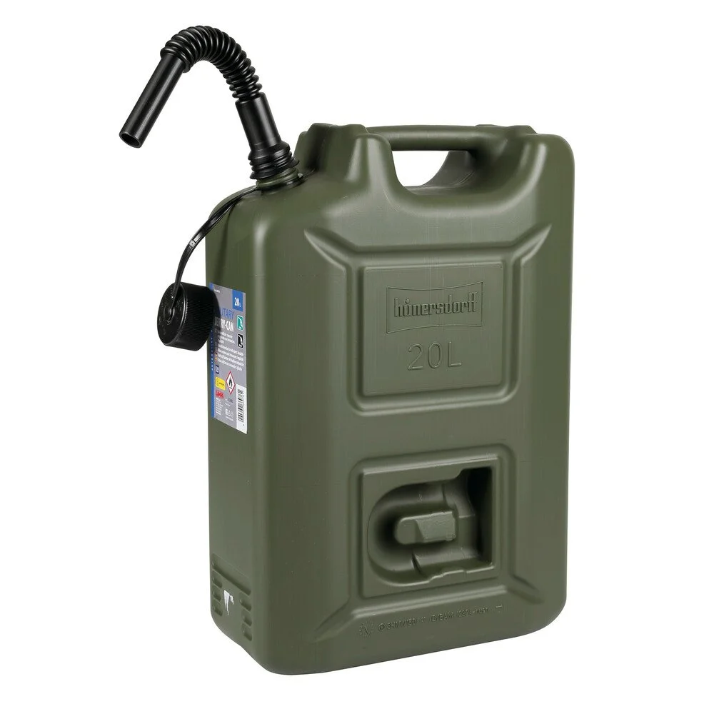 Canistra din plastic LAMPA LAM66976, potrivit pentru etanol, capacitate 20 litri, culoare olive
