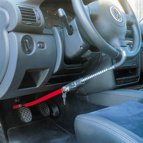 Antifurt auto pentru volan si pedale LAMPA LAM65380, cu 2 chei