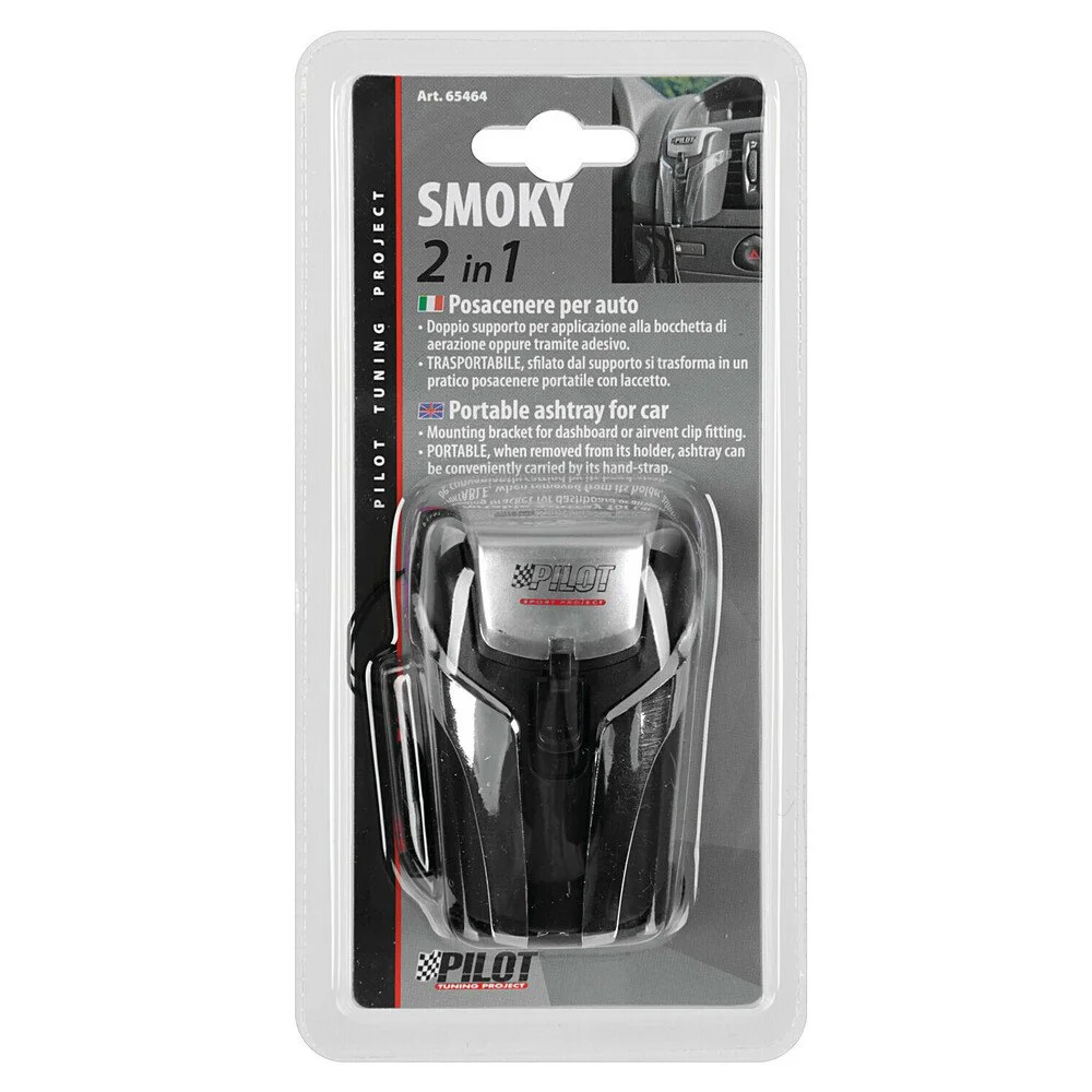 Scrumiera portabila LAMPA Smoky LAM65464, montare pe grila de ventilatie