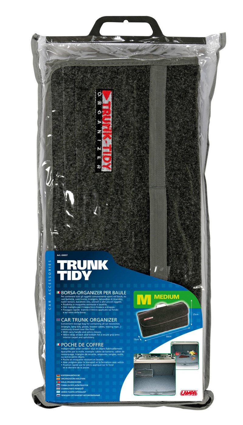 Geanta organizatoare LAMPA Trunk Tidy M LAM69957, maner de transport, inchidere cu velcro, 25 x 50 x 15 cm