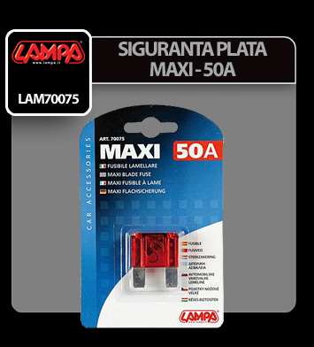 Siguranta plata maxi LAMPA LAM70075, 50A, blister