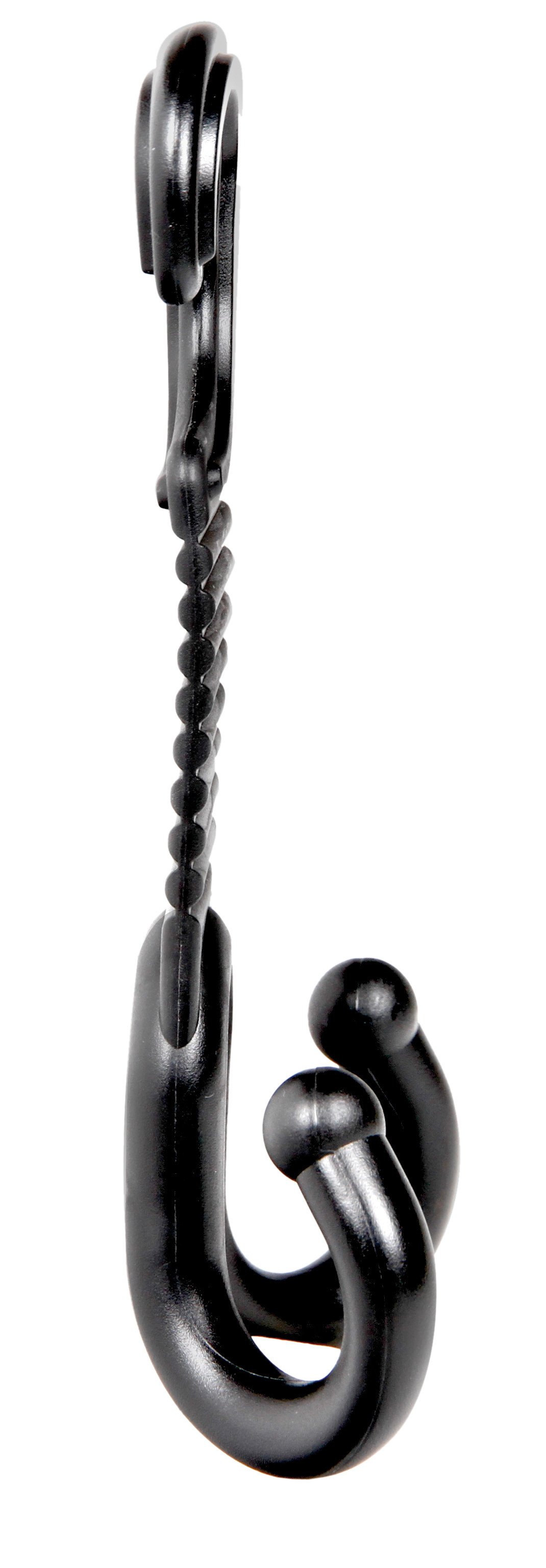 Set 2 carlige multifunctionale din plastic LAMPA LAM72456, prindere la tetiera, greutate maxima suportata 1.5 kg, negru