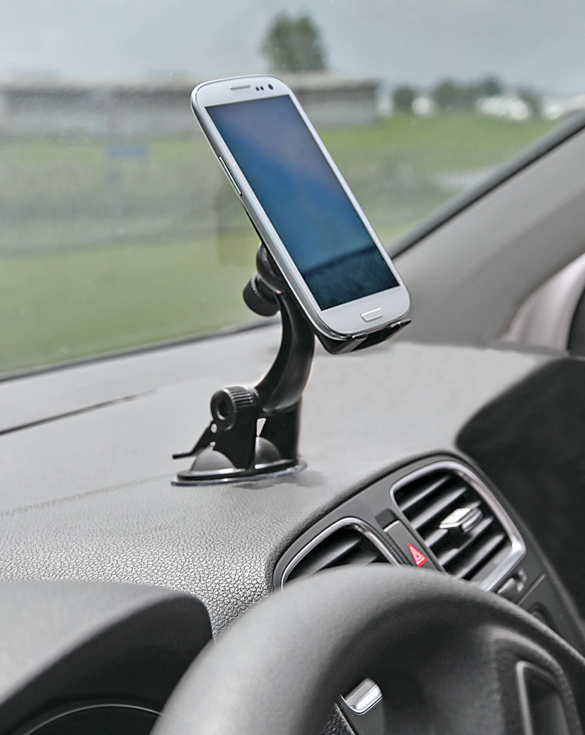 Suport auto pentru telefon LAMPA High Grip 1 LAM72508, suprafata anti alunecare, cu ventuza, negru