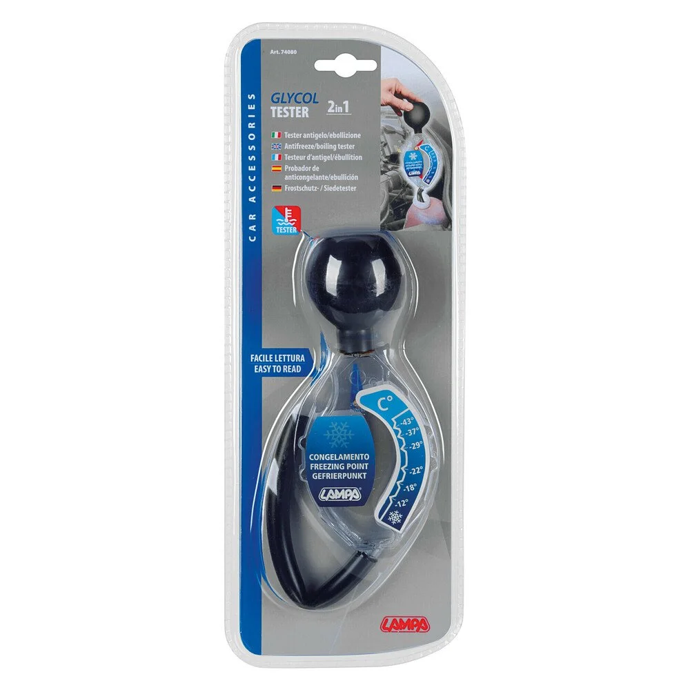 Tester pentru antigel LAMPA Glycol Tester LAM74080, pentru lichidele de racire care contin glicol etil