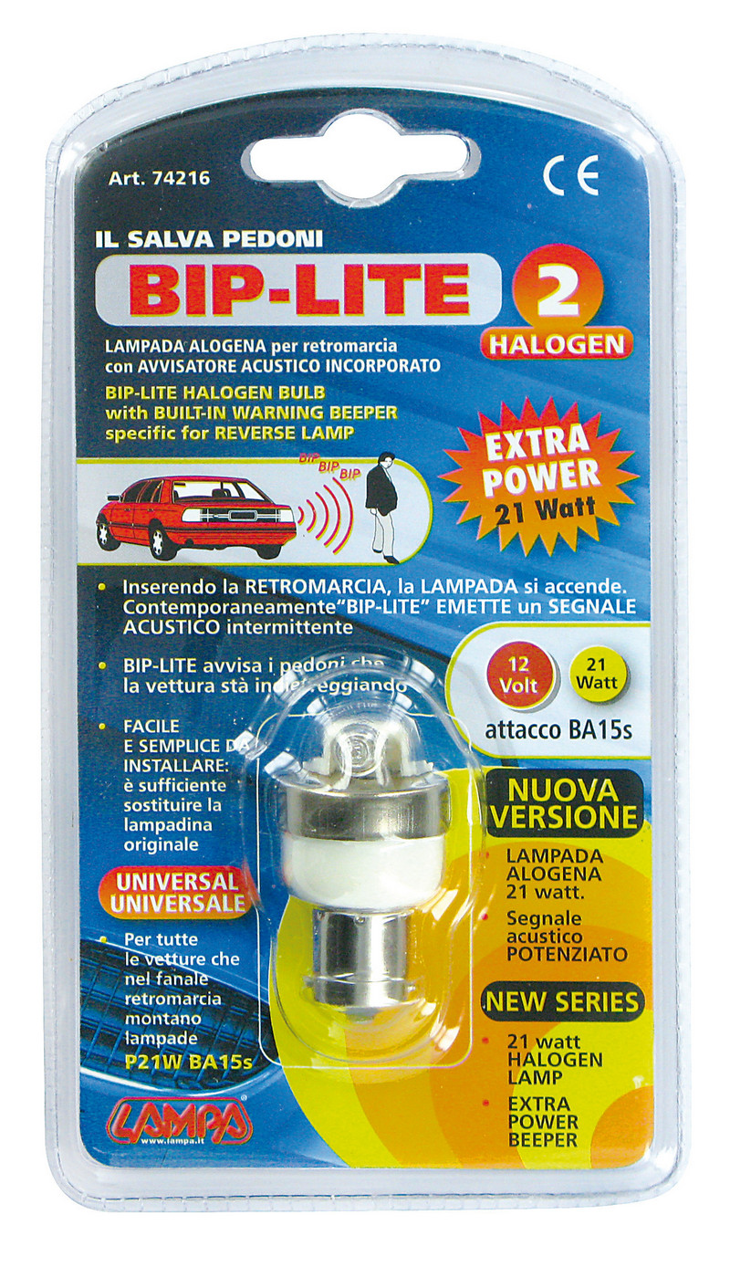 Avertizor sonor pentru mers inapoi LAMPA LAM74216, cu bec halogen 21W, alimentare 12V