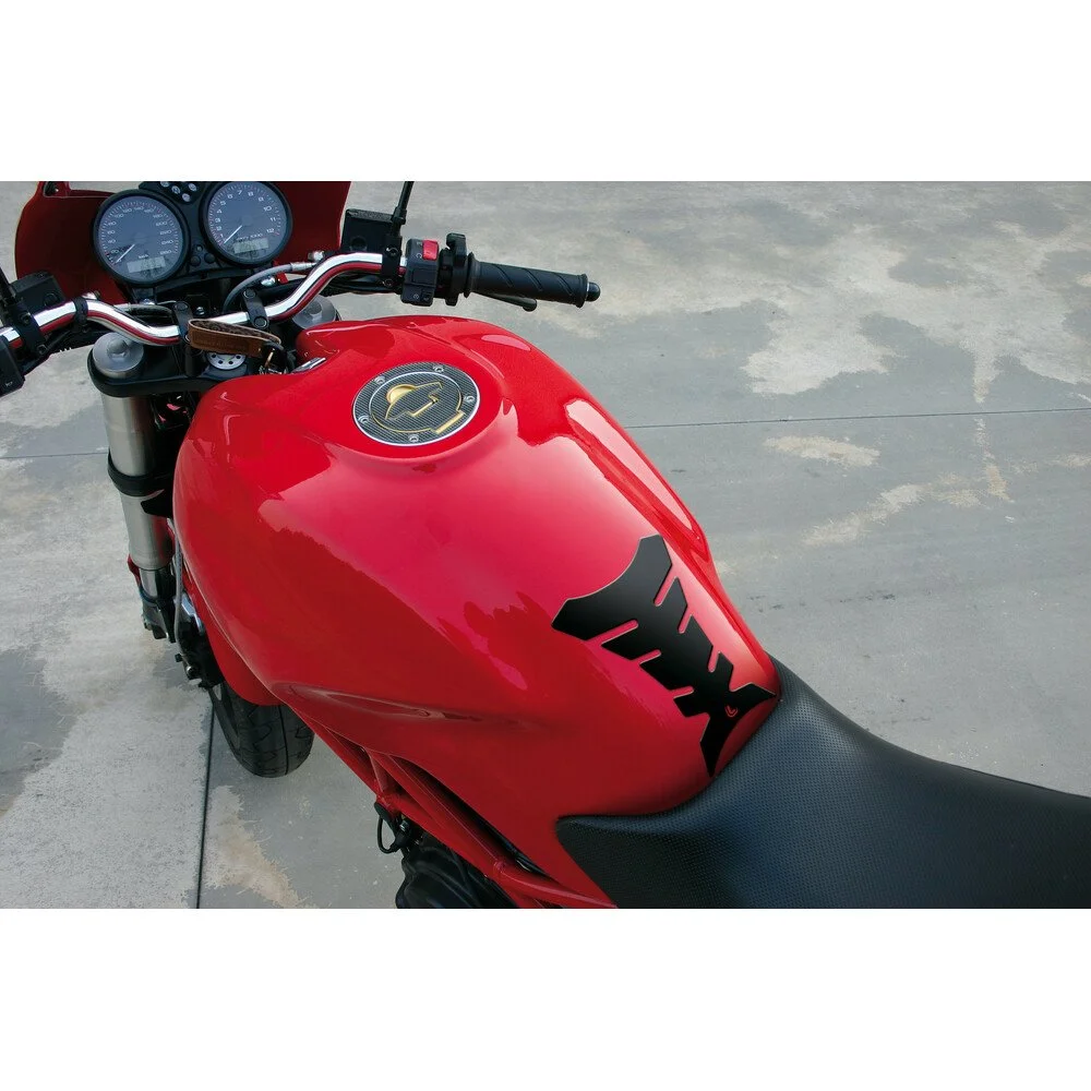 Sticker pad pentru rezervor moto LAMPA Pro Tank 1 LAM90094, negru, protectie zgarieturi, rezistent la apa si UV