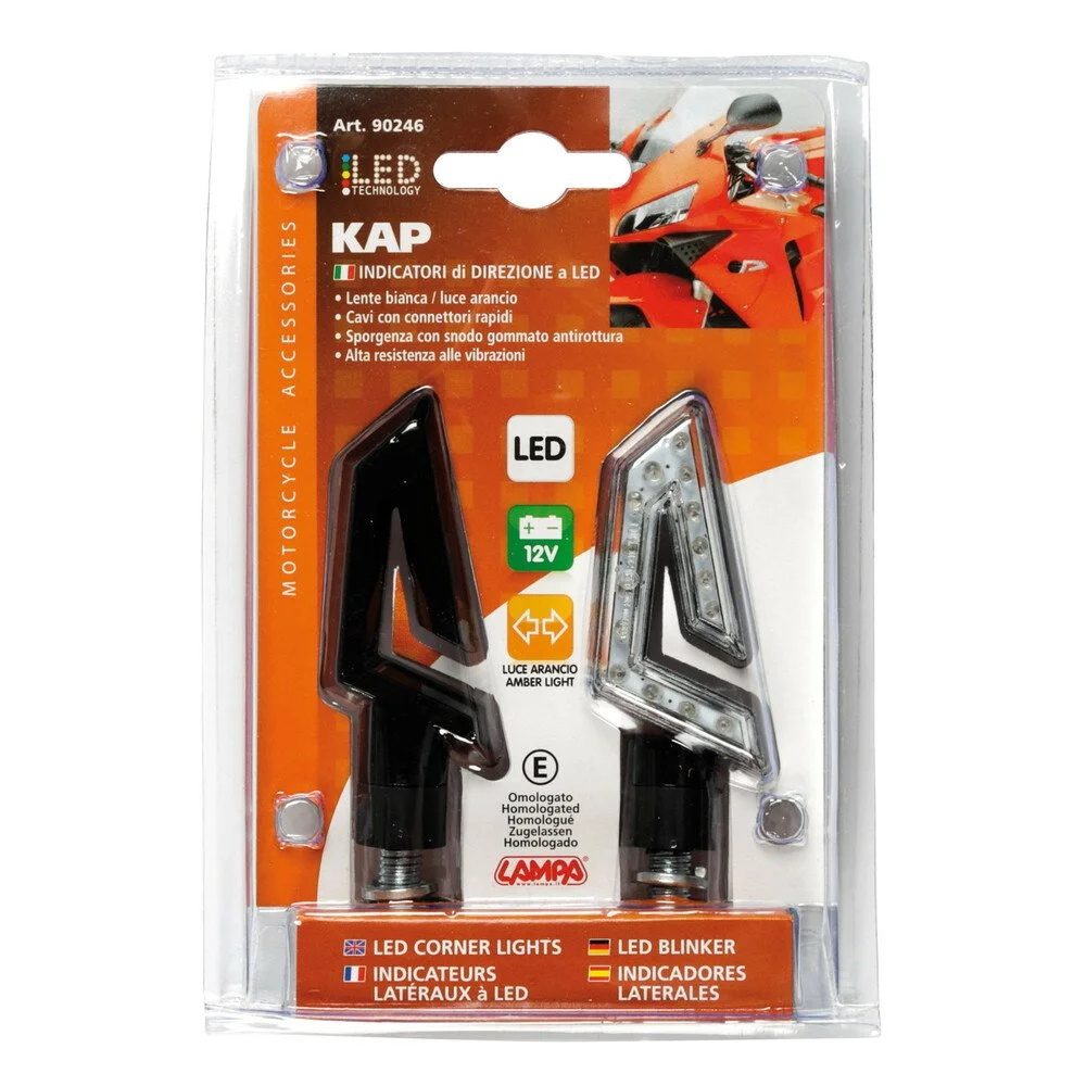 Set 2 semnalizatoare moto LAMPA Kap LAM90246, anti-vibratii