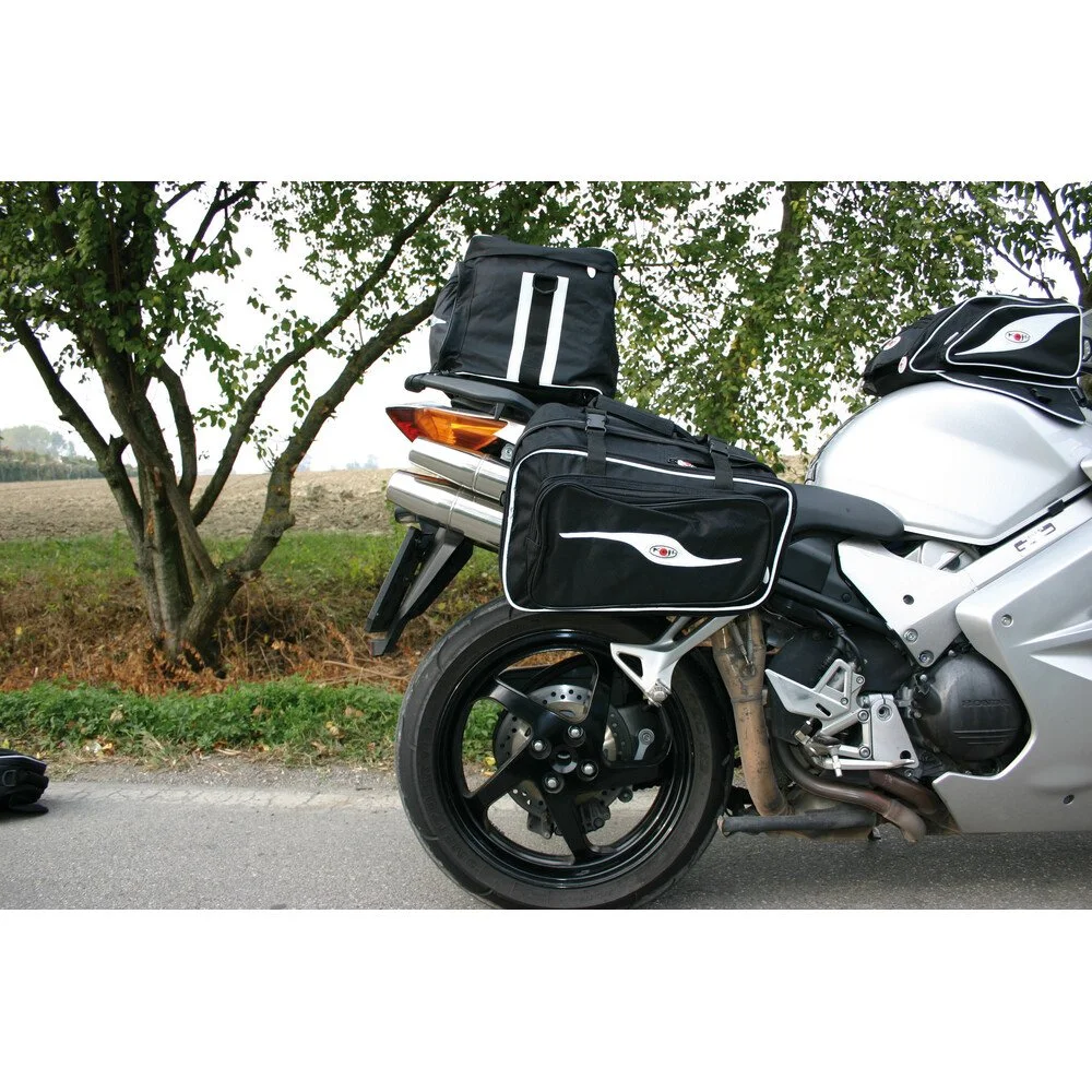 Geanta laterala moto LAMPA T Maxter LAM90269, volum 24 litri, buzunare, din poliester, elemente reflectorizante, 40 x 26 x 24 cm