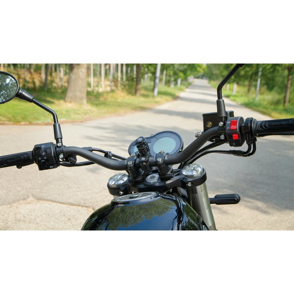 Suport moto pentru telefon LAMPA Optiline LAM90452, reglabil, fixare pe ghidon 16 - 32 mm, negru