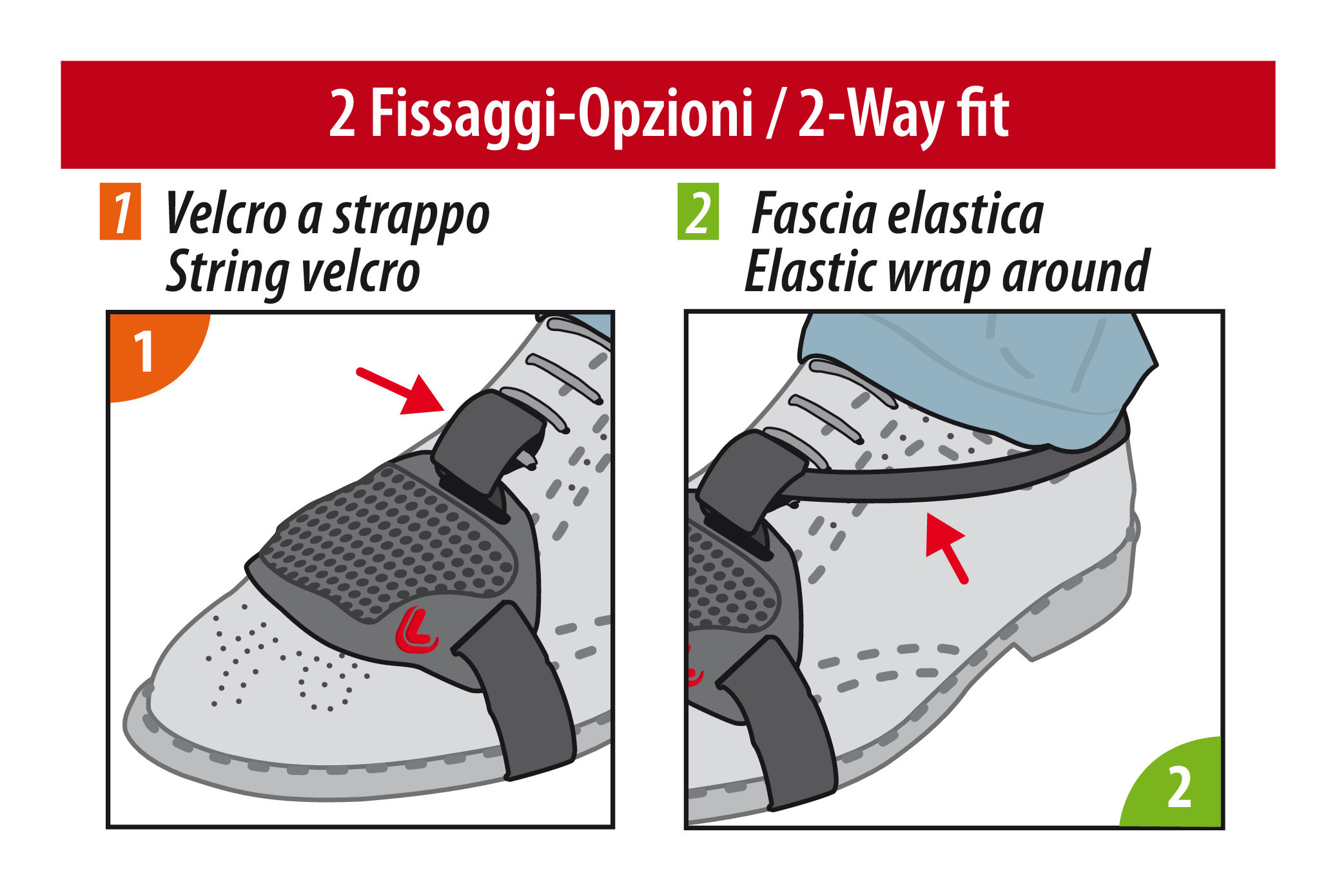 Protectie pentru pantof motociclist LAMPA LAM91402, prindere banda elastica si velcro, negru