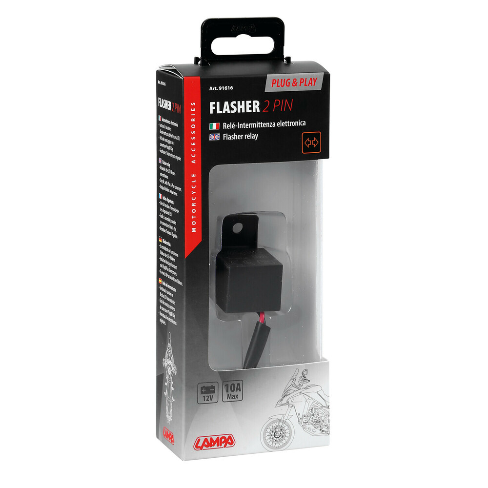 Releu electronic pentru semnalizatoare LED LAMPA Plug and Play LAM91616, cu 2 pini, 12V, 10A