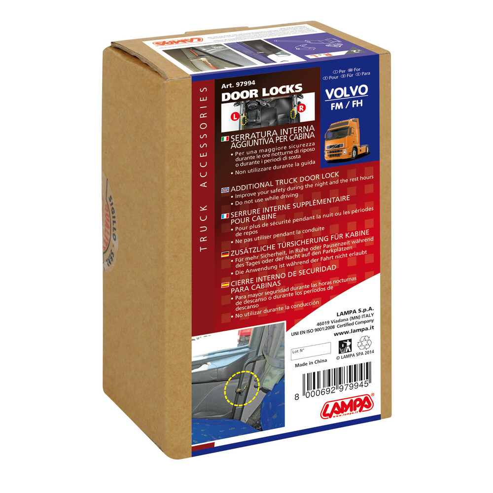Sistem de blocare usi camion, din interior, LAMPA LAM97994, pentru Volvo FH Serie 1, 08/93-11/98, FH Serie 2, 12/98-07/02, FH Serie 3, 08/02-08/12