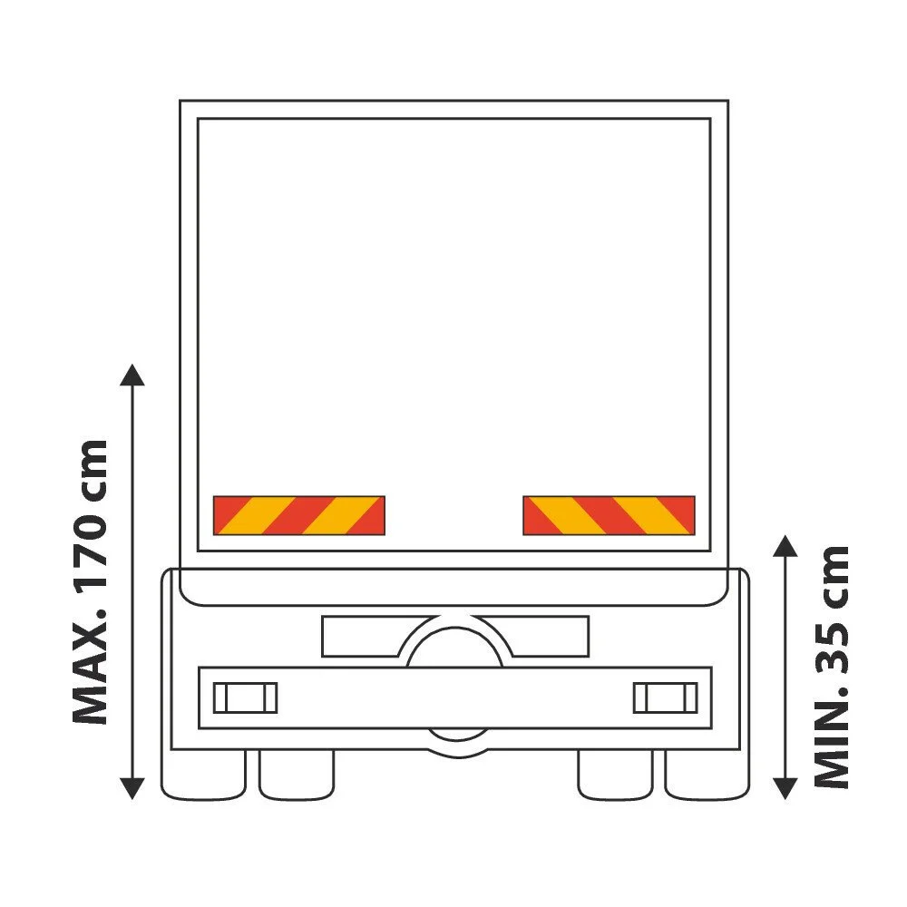 Set 2 panouri reflectorizante pentru camion LAMPA LAM98515, 130 x 565 mm