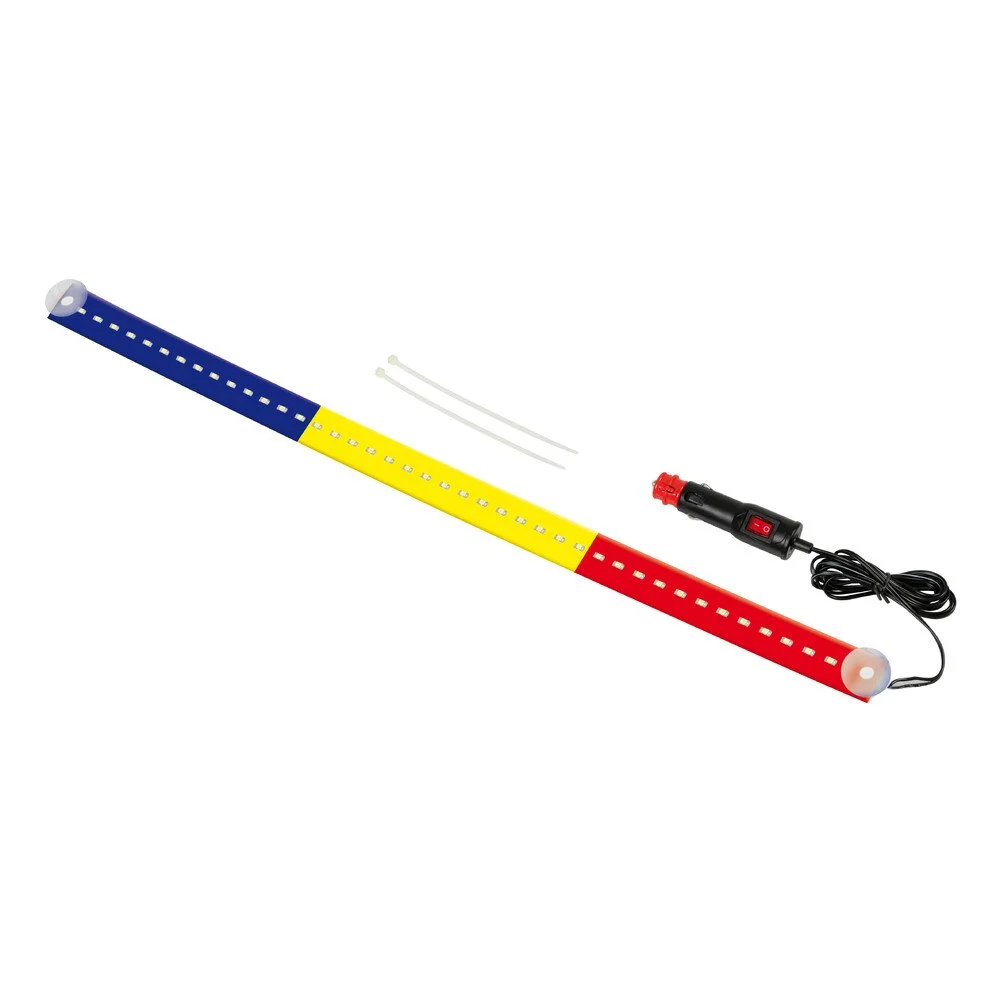 Ornament parbriz camion LAMPA LAM98895, steag Romania cu 42 LED-uri, lungime 60 cm, alimentare 24V