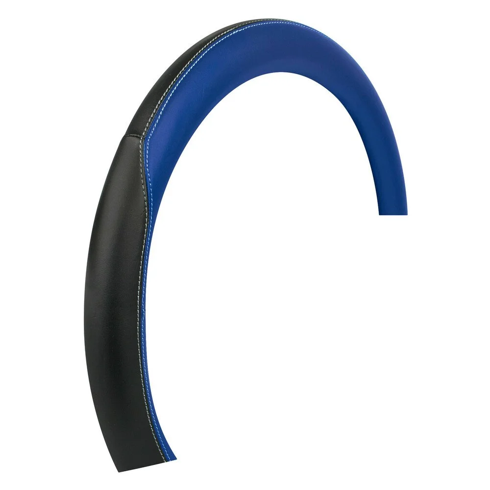 Husa pentru volan de camion LAMPA Club LAM98908, din piele ecologica, diametru volan compatibil 49-51 cm, negru-albastru