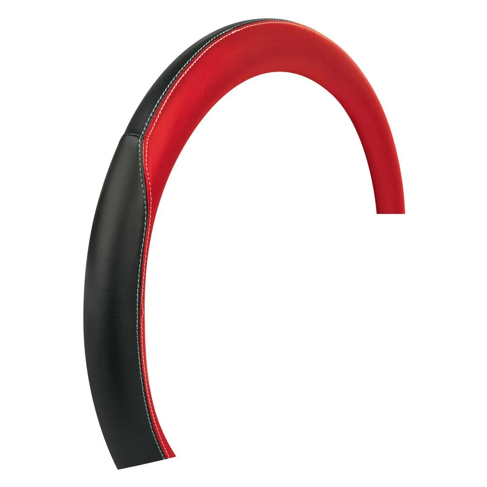 Husa pentru volan de camion LAMPA Club LAM98911, din piele ecologica, diametru volan compatibil 46-48 cm, negru-rosu