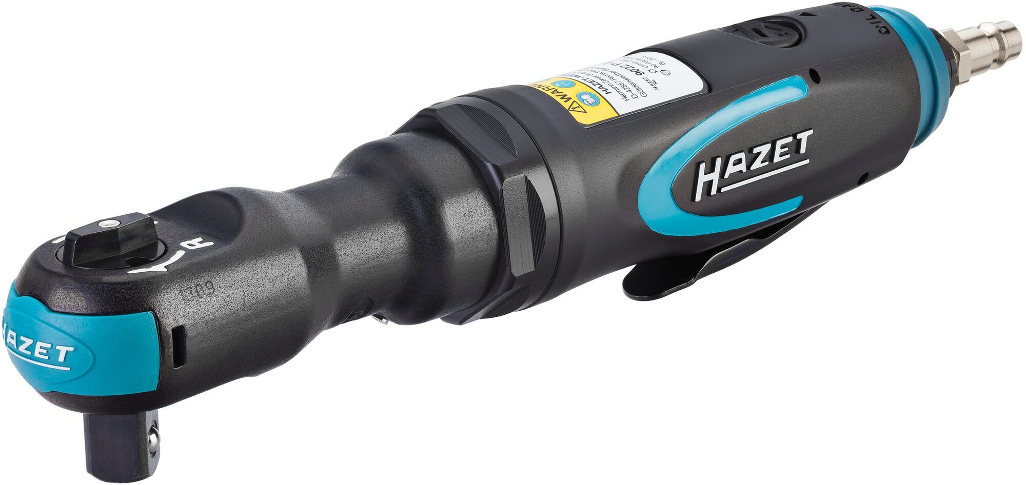Cheie pneumatica cu clichet HAZET HZ9022P-2, antrenor patrat 1/2 inch, presiune de actionare 6.3 bar, turatie pana la 280 rpm, cuplu maxim 108 Nm