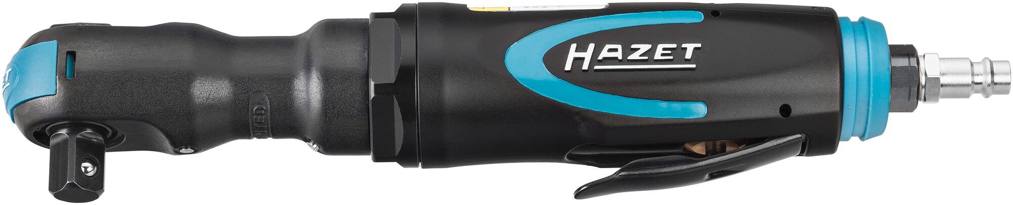 Cheie pneumatica cu clichet HAZET HZ9022P-2, antrenor patrat 1/2 inch, presiune de actionare 6.3 bar, turatie pana la 280 rpm, cuplu maxim 108 Nm