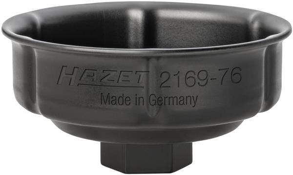 Cheie pentru filtru ulei HAZET HZ2169-76, actionare 1/2 inch, diametru 85 mm