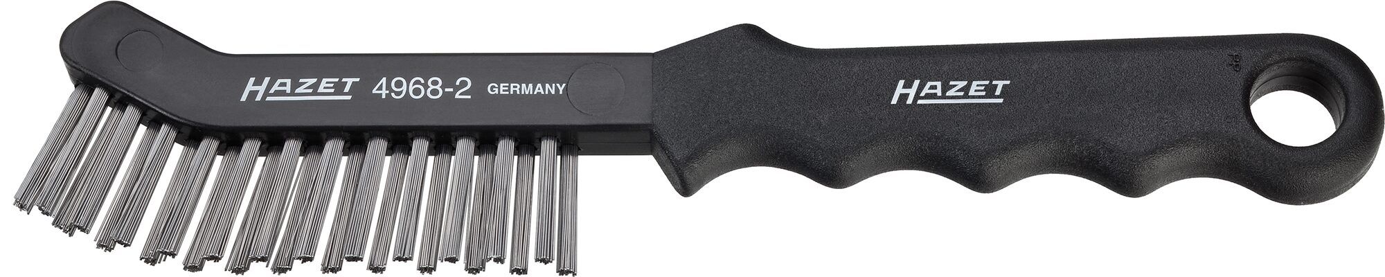 Perie de sarma HAZET HZ4968-2, lungime 225 mm, maner negru, potrivit pentru curatire etrier