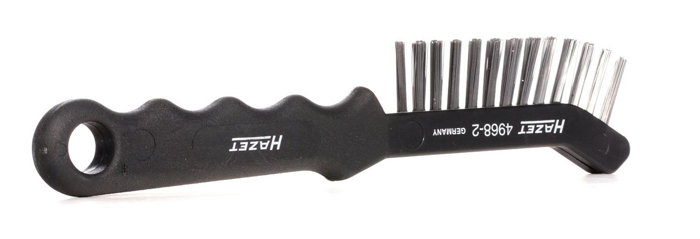 Perie de sarma HAZET HZ4968-2, lungime 225 mm, maner negru, potrivit pentru curatire etrier