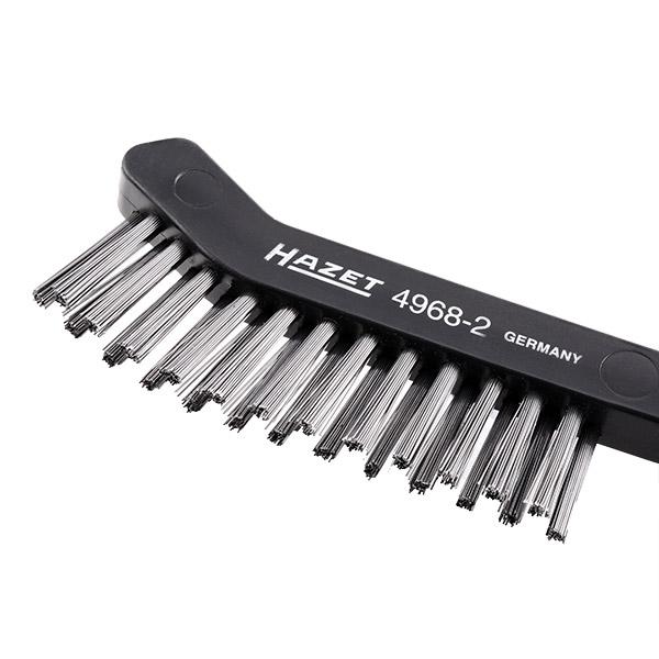 Perie de sarma HAZET HZ4968-2, lungime 225 mm, maner negru, potrivit pentru curatire etrier