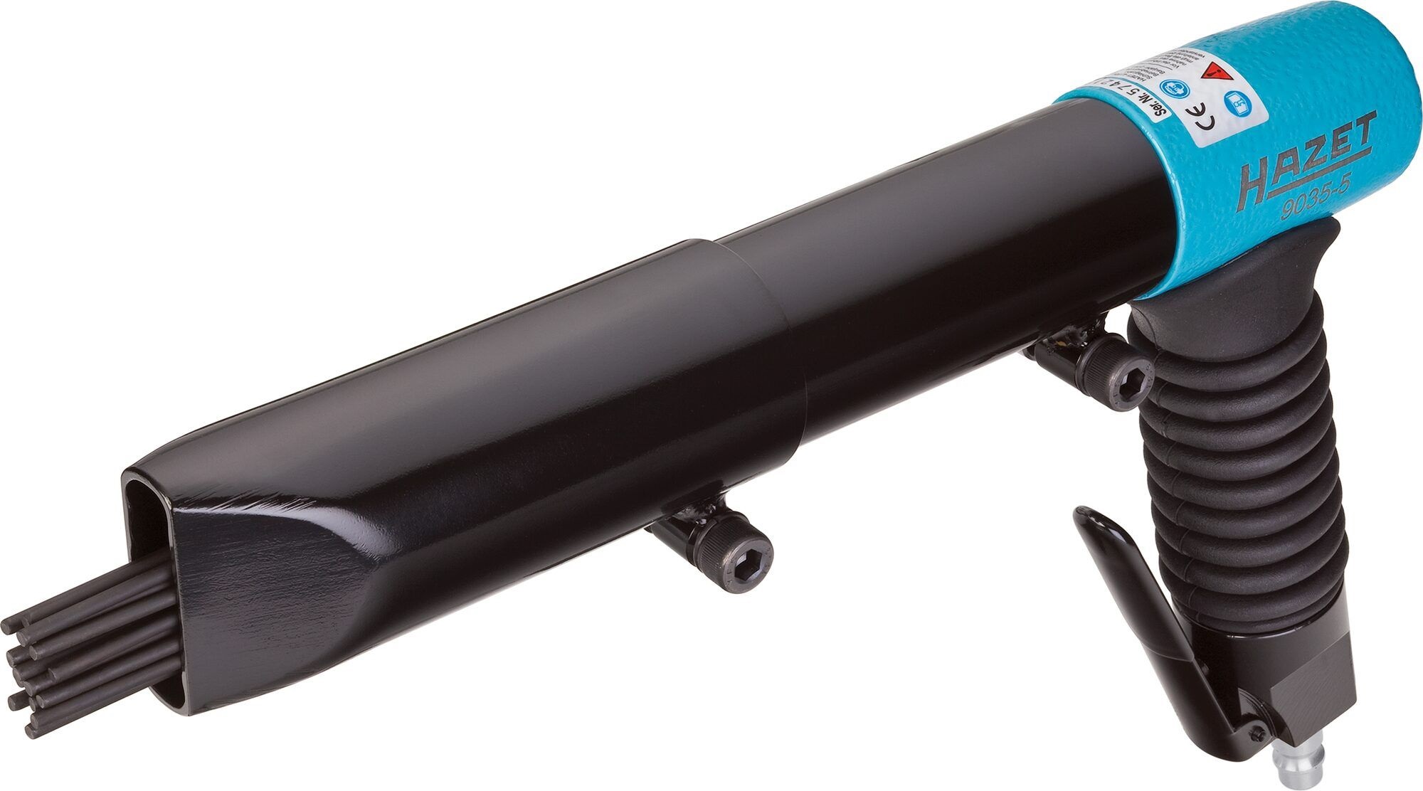 Dispozitiv pneumatic pentru indepartat rugina HAZET HZ9035-5, presiune actionare 6.3 bar, debit 10200 l/h, lungime 330 mm