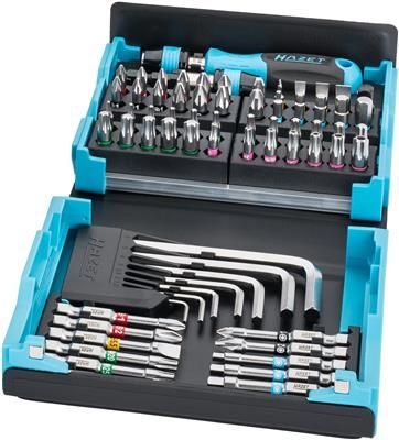 Set de insurubare HAZET HZ2200SC-1, cu biti, profil cap cruce PH, pozidriv PZ, hexagon interior, torx interior, otel crom vanadiu