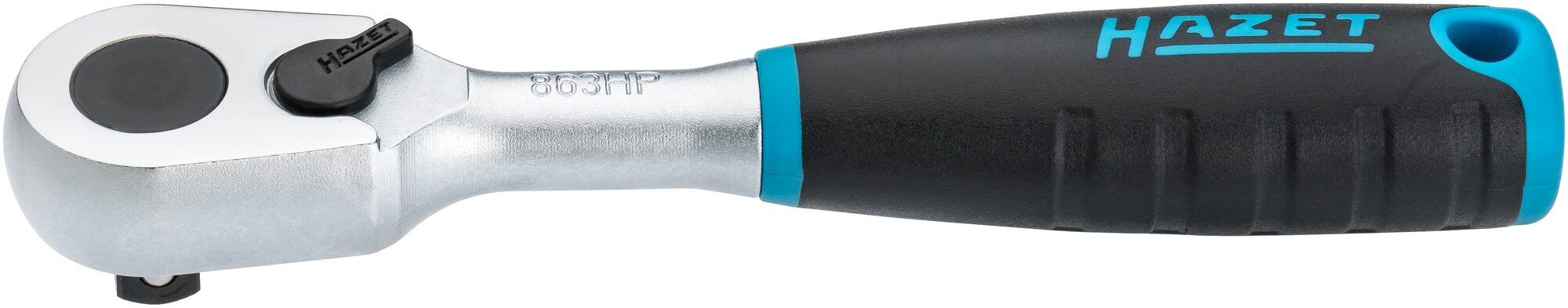 Cheie cu clichet HAZET HZ863HP, antrenor patrat 1/4 inch, lungime 116 mm, otel crom vanadiu