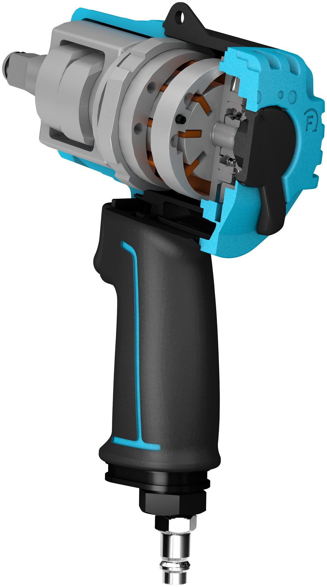 Masina pneumatica de insurubat, cu percutie, HAZET HZ9012TT, antrenor patrat 1/2 inch, cuplu maxim strangere 1356 Nm, 6.3 bar, turatie 8300 rpm