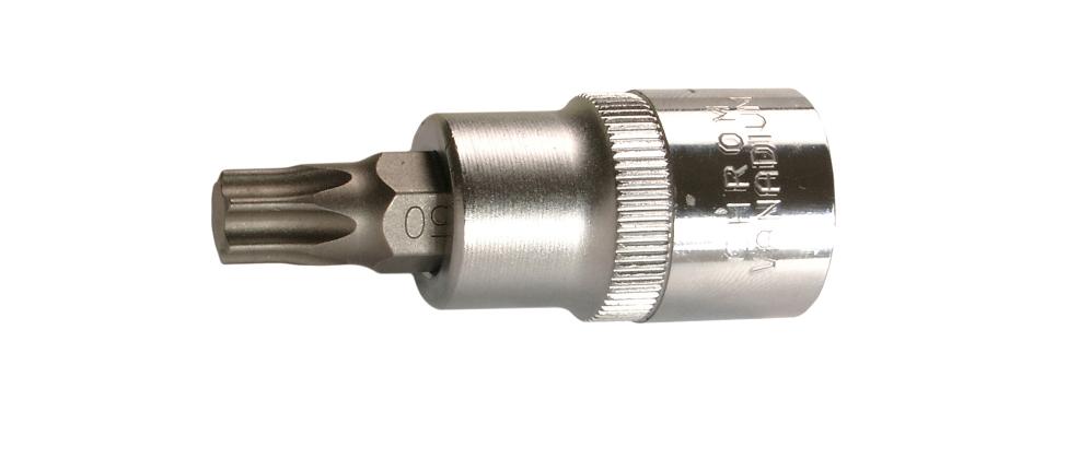 Cap cheie tubulara SW-Stahl SW05243L, profil torx T30, lungime 53 mm, prindere patrat 1/2 inch, otel crom vanadiu