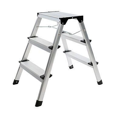Scara pliabila SW-Stahl SW20922L, 3 trepte, din aluminiu, greutate maxima suportata 150 kg