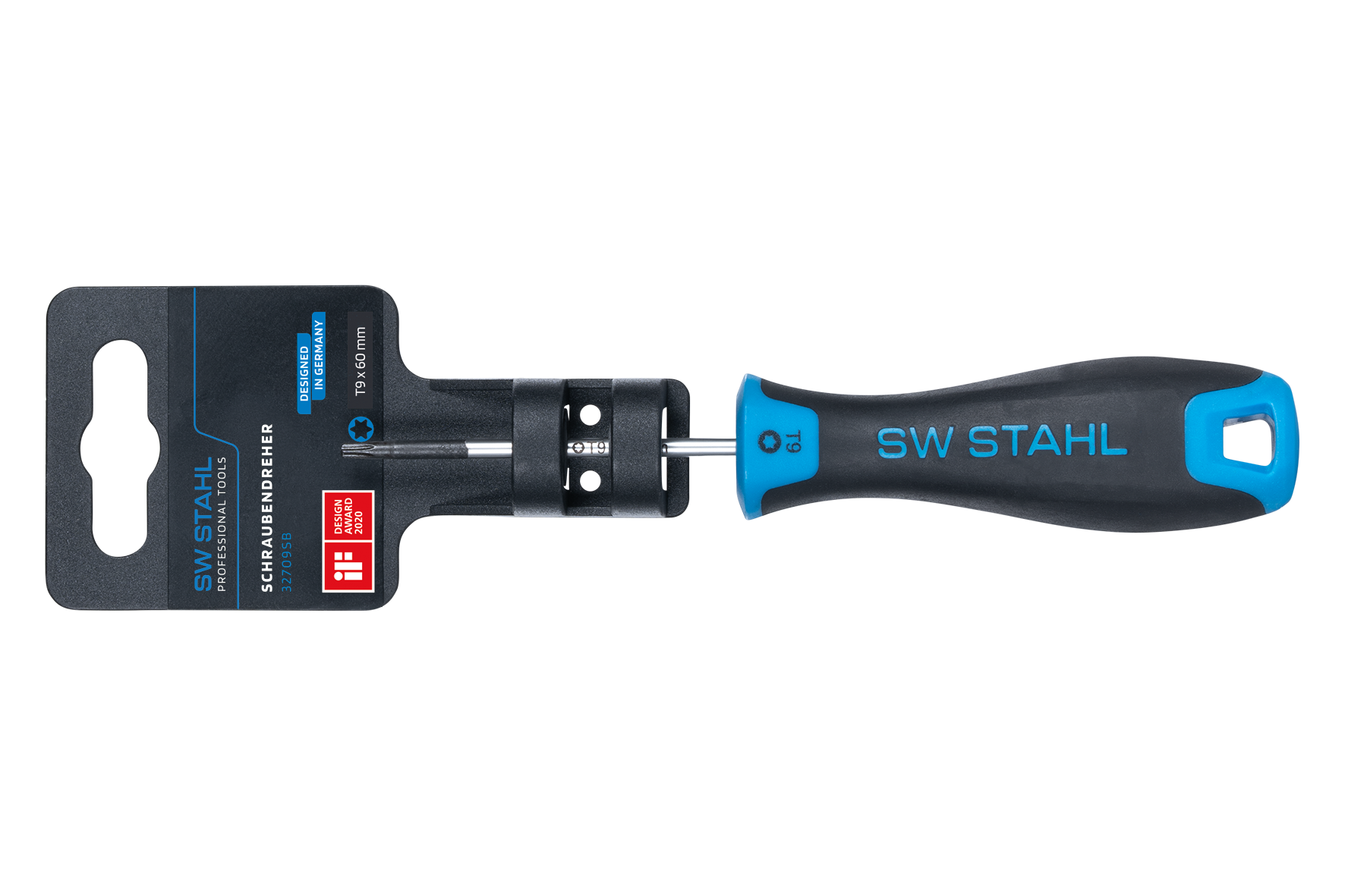 Surubelnita SW-Stahl SW32709SB, profil torx, dimensiuni T9 x 60 mm, maner bicomponent, varf magnetic