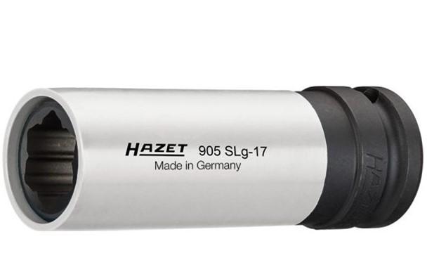 Cheie tubulara de impact HAZET HZ905SLG-17, antrenor patrat 1/2 inch, lungime 86 mm, profil special, deschidere cheie 17 mm