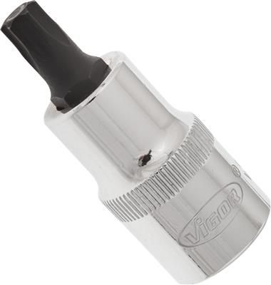 Cap cheie tubulara VIGOR V2156, profil torx, deschidere cheie T45, antrenor patrat 1/2 inch, lungime 55 mm