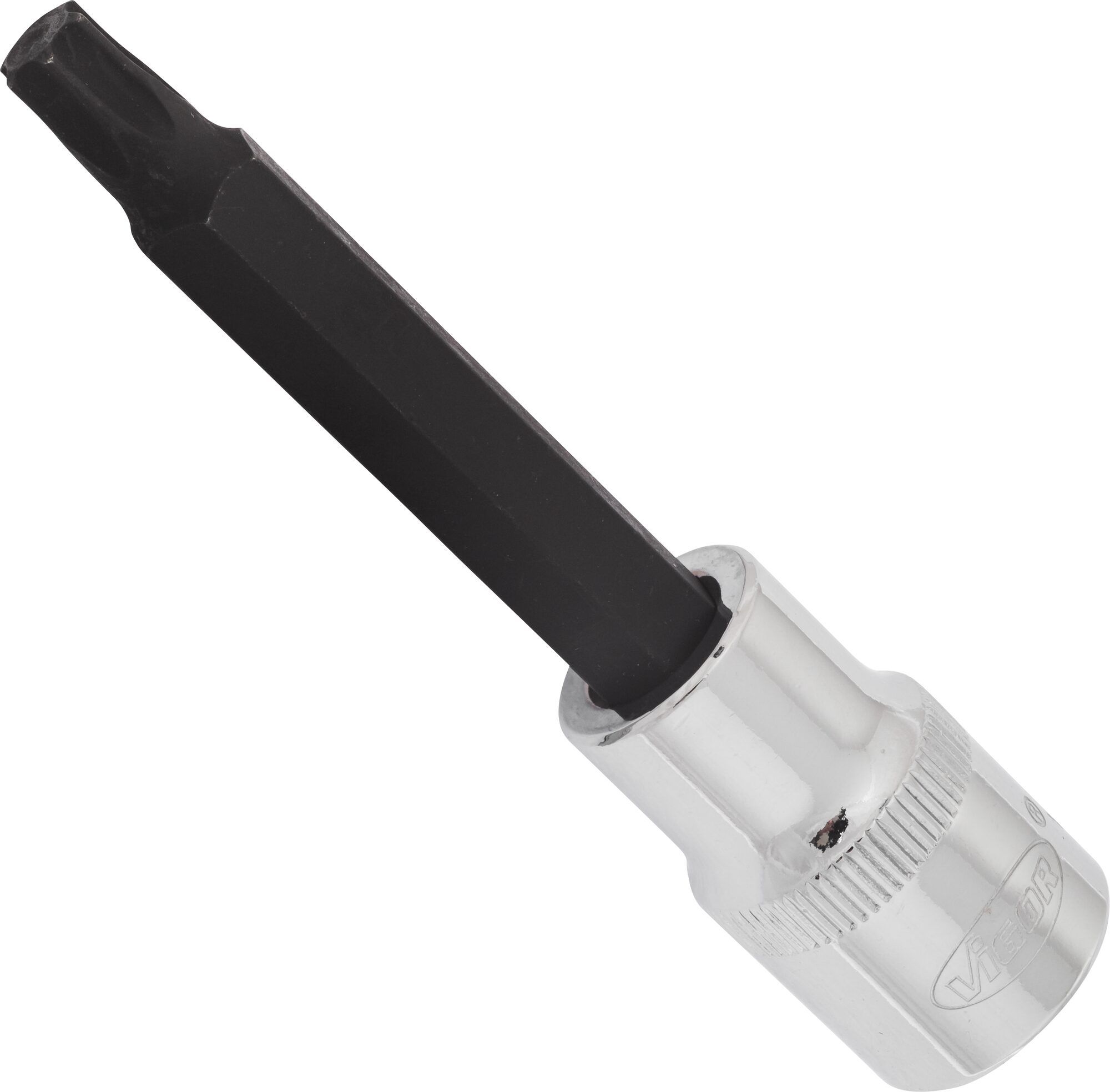 Cap cheie tubulara VIGOR V2168, profil torx, deschidere cheie T45, antrenor patrat 1/2 inch, lungime 100 mm