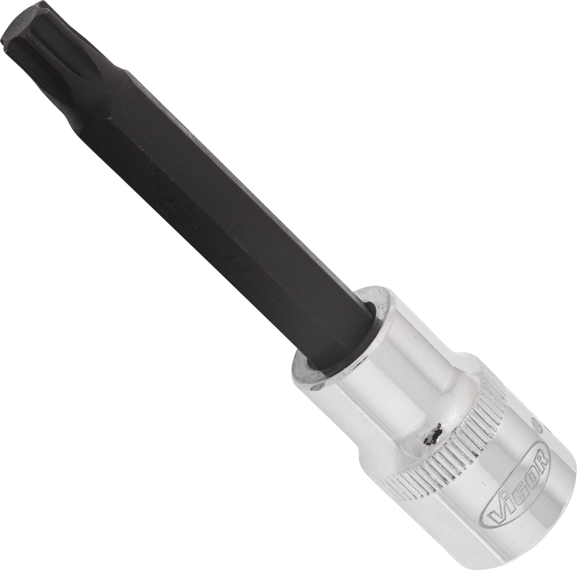 Cap cheie tubulara VIGOR V2169, profil torx, deschidere cheie T50, antrenor patrat 1/2 inch, lungime 100 mm