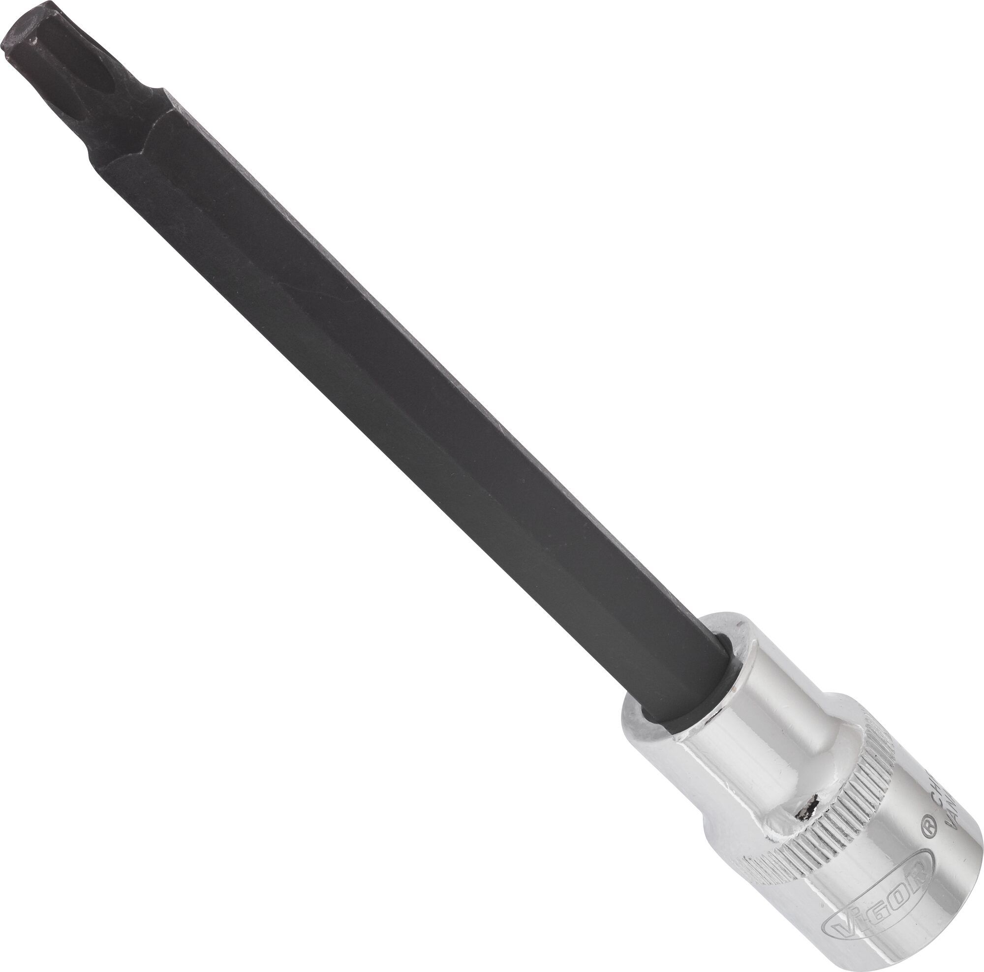 Cap cheie tubulara VIGOR V2174, profil torx, deschidere cheie T45, antrenor patrat 1/2 inch, lungime 140 mm