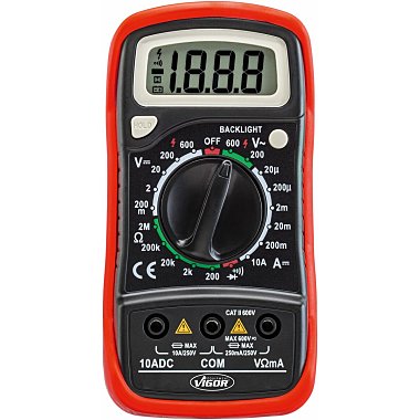 Multimetru compact VIGOR V4324MET, cu metrologie, ecran LCD, rezistenta 200-2000 Ohm