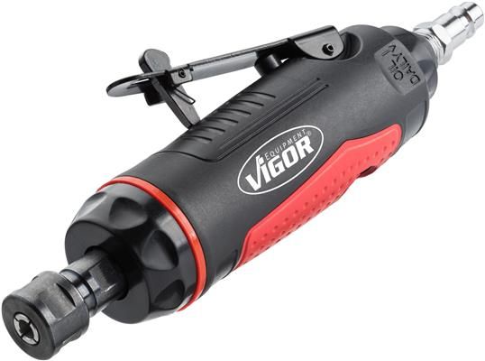 Polizor drept pneumatic VIGOR V5672, cupla aer 1/4 inch, turatie 22000 rpm, lungime 203 mm, presiune de actionare 6.3 bar