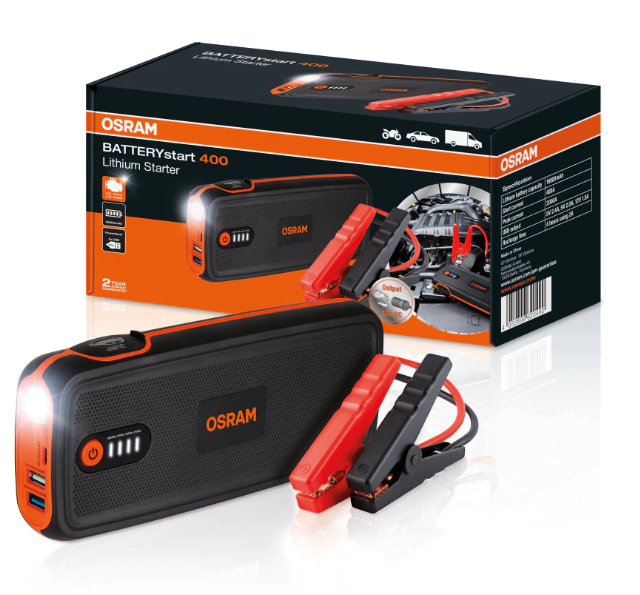 Acumulator extern pentru pornire auto OSRAM Battery Start 400 OBSL400, 400A, 16800 mAh, LiCoO2, timp incarcare 4h, mufa Micro-USB