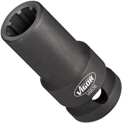 Cap cheie tubulara VIGOR V6636, pentru suruburi etrier frana, antrenor patrat 1/2 inch, deschidere cheie 14 mm