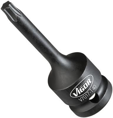 Cheie tubulara de impact VIGOR V7017-T40, antrenor patrat 1/2 inch, profil torx interior, deschidere cheie T40