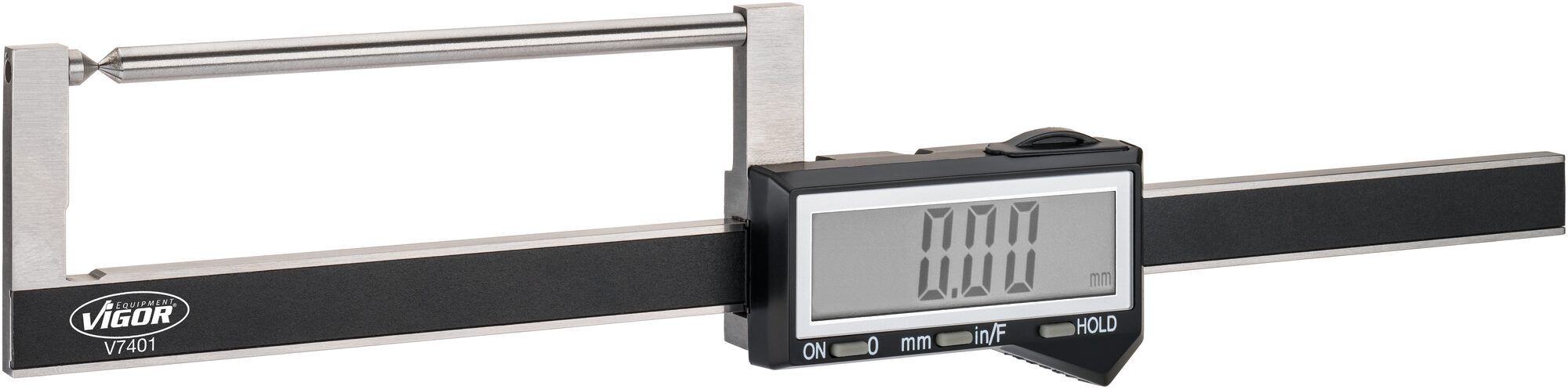 Subler pentru masurare uzura disc de frana VIGOR V7401, domeniu masurare 0-80 mm, afisaj LCD, din otel inoxidabil