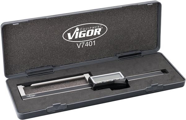 Subler pentru masurare uzura disc de frana VIGOR V7401, domeniu masurare 0-80 mm, afisaj LCD, din otel inoxidabil